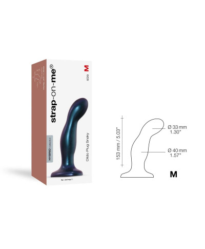 DILDO PLUG SNAKY BLEU METALLIC - M