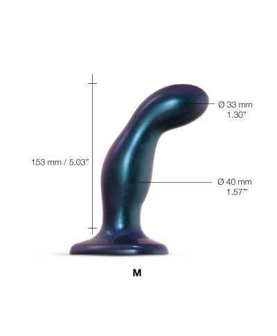 DILDO PLUG SNAKY BLEU METALLIC - M