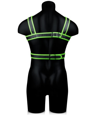 Body Harness - Glow in the Dark - Neon GreenBlack - LXL