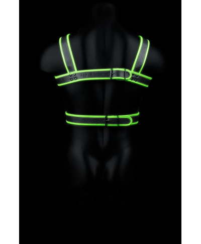 Body Harness - Glow in the Dark - Neon GreenBlack - LXL