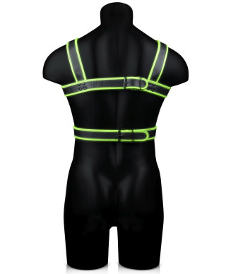 Body Harness - Glow in the Dark - Neon GreenBlack - SM