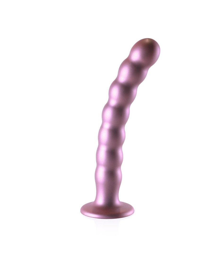 Beaded G-Spot Dildo - 8 205 cm - Rose Gold