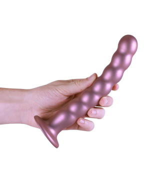 Beaded G-Spot Dildo - 8 205 cm - Rose Gold