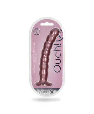 Beaded G-Spot Dildo - 8 205 cm - Rose Gold