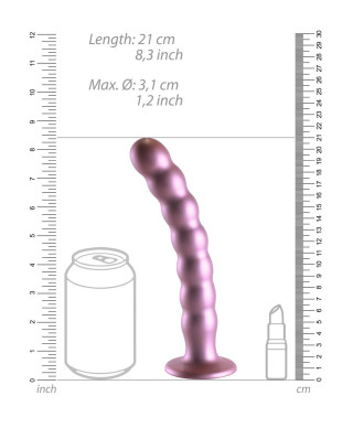 Beaded G-Spot Dildo - 8 205 cm - Rose Gold