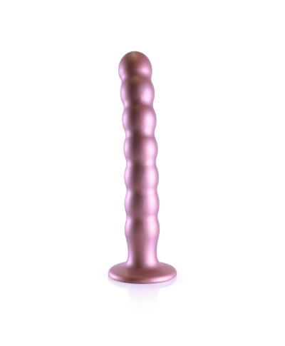 Beaded G-Spot Dildo - 8 205 cm - Rose Gold