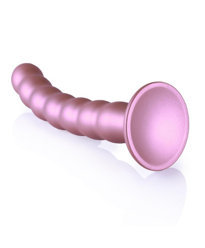 Beaded G-Spot Dildo - 8 205 cm - Rose Gold