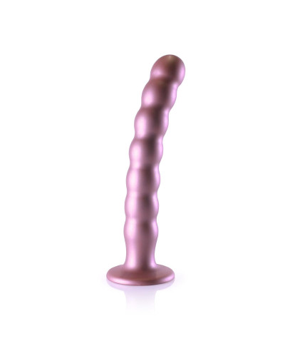 Beaded G-Spot Dildo - 8 205 cm - Rose Gold