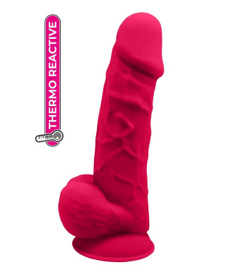 REAL LOVE DILDO WITH BALLS 85INCH FUCHSIA