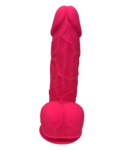 REAL LOVE DILDO WITH BALLS 85INCH FUCHSIA