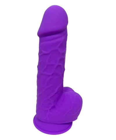 REAL LOVE DILDO WITH BALLS 85INCH PURPLE