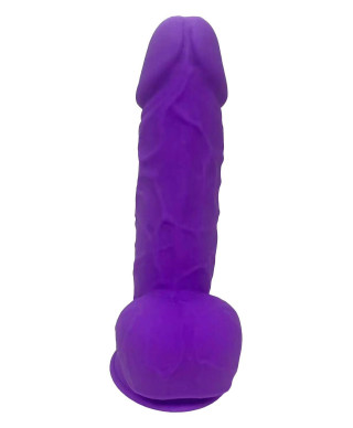 REAL LOVE DILDO WITH BALLS 85INCH PURPLE