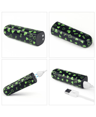 Rechargeable Glow-in-the-dark Heart Massager