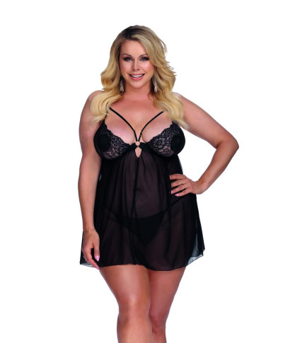 SKYLEE black chemise XL XXLXXXL czarna halka