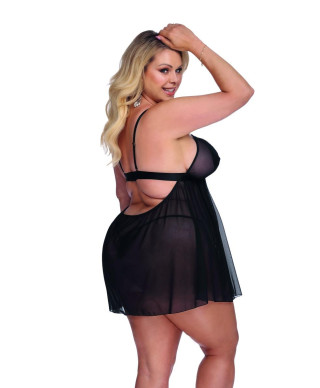 SKYLEE black chemise XL XXLXXXL czarna halka