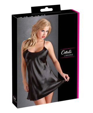 Satin Chemise Black M