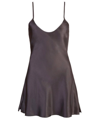 Satin Chemise Black M