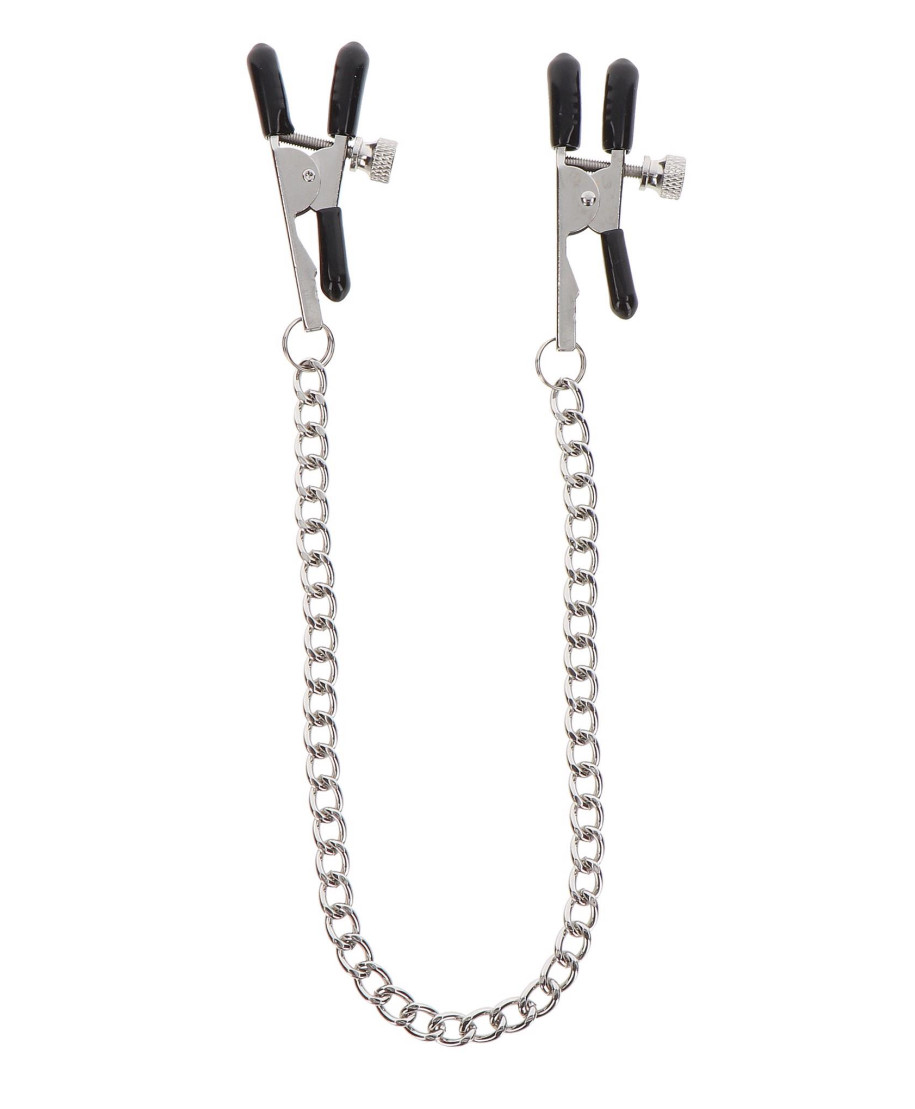 Adjustable Clamps with Chain Silver