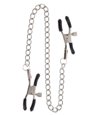 Adjustable Clamps with Chain Silver