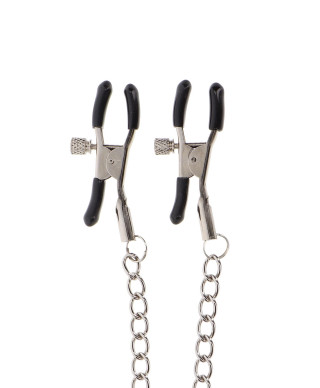 Adjustable Clamps with Chain Silver