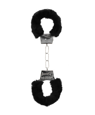 Pleasure Furry Hand Cuffs - With Quick-Release Button