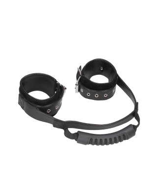 Bonded Leather Hand Cuffs With Handle