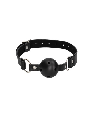 Breathable Ball Gag - With Bonded Leather Straps