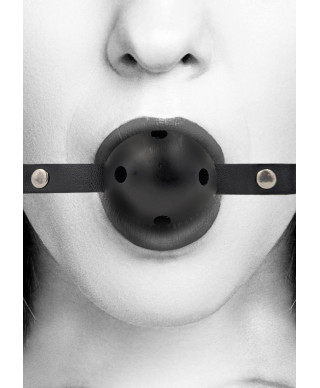 Breathable Ball Gag - With Bonded Leather Straps