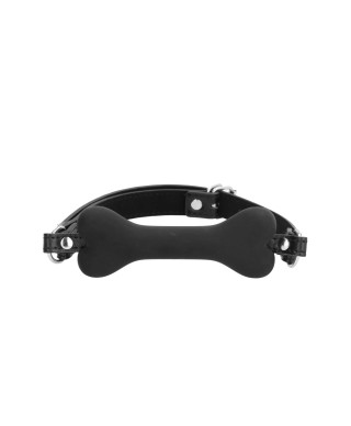 Silicone Bone Gag - With Adjustable Bonded Leather Straps