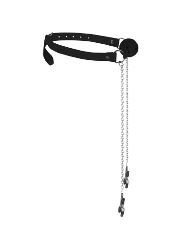 Breathable Ball Gag With Nipple Clamps