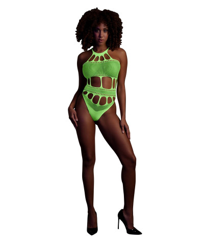 Body with Grecian Neckline - Neon Green - XSXL