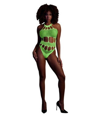 Body with Grecian Neckline - Neon Green - XSXL