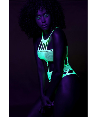 Body with Grecian Neckline - Neon Green - XSXL