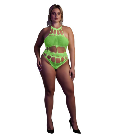 Body with Grecian Neckline - Neon Green - XLXXXXL