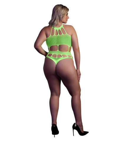 Body with Grecian Neckline - Neon Green - XLXXXXL