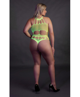 Body with Grecian Neckline - Neon Green - XLXXXXL