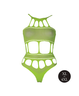 Body with Grecian Neckline - Neon Green - XLXXXXL