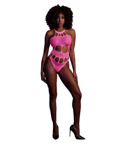 Body with Grecian Neckline - Neon Pink - XSXL