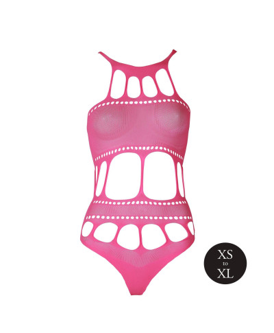 Body with Grecian Neckline - Neon Pink - XSXL