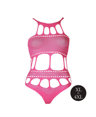 Body with Grecian Neckline - Neon Pink - XLXXXXL