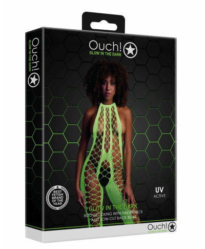 Bodystocking with Halterneck - Green - XSXL