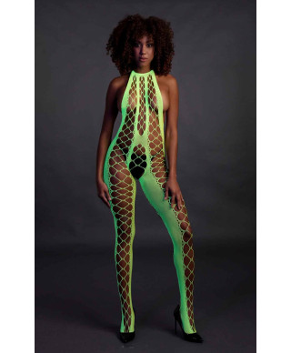 Bodystocking with Halterneck - Green - XSXL