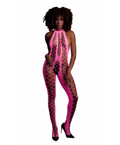 Bodystocking with Halterneck - Pink - XSXL