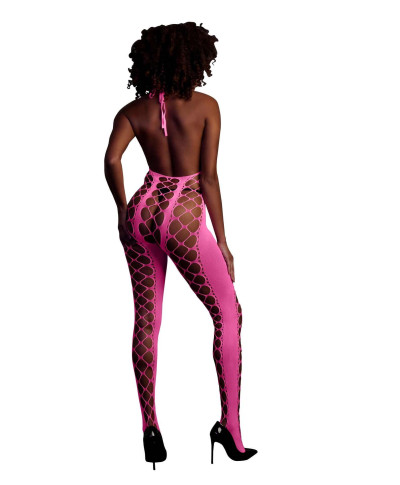 Bodystocking with Halterneck - Pink - XSXL