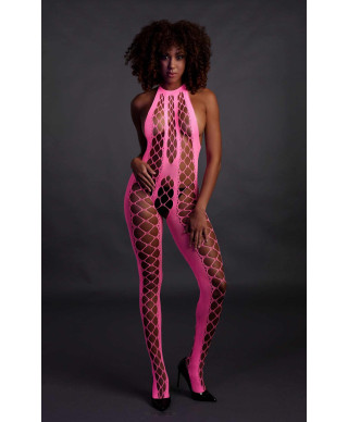 Bodystocking with Halterneck - Pink - XSXL