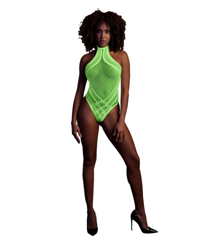 Body with Halter Neck - Neon Green - XSXL