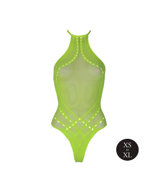 Body with Halter Neck - Neon Green - XSXL