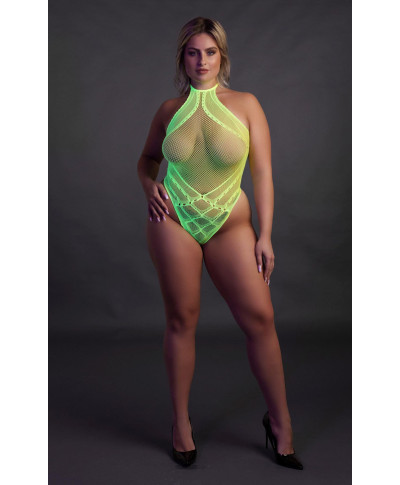 Body with Halter Neck - Neon Green - XLXXXXL