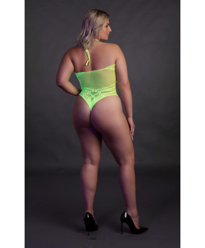 Body with Halter Neck - Neon Green - XLXXXXL