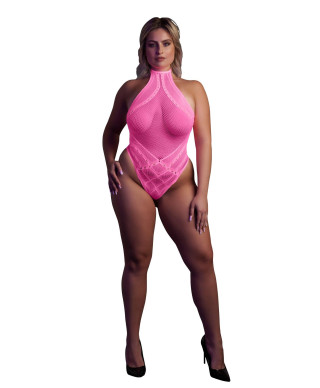 Body with Halter Neck - Neon Pink - XLXXXXL